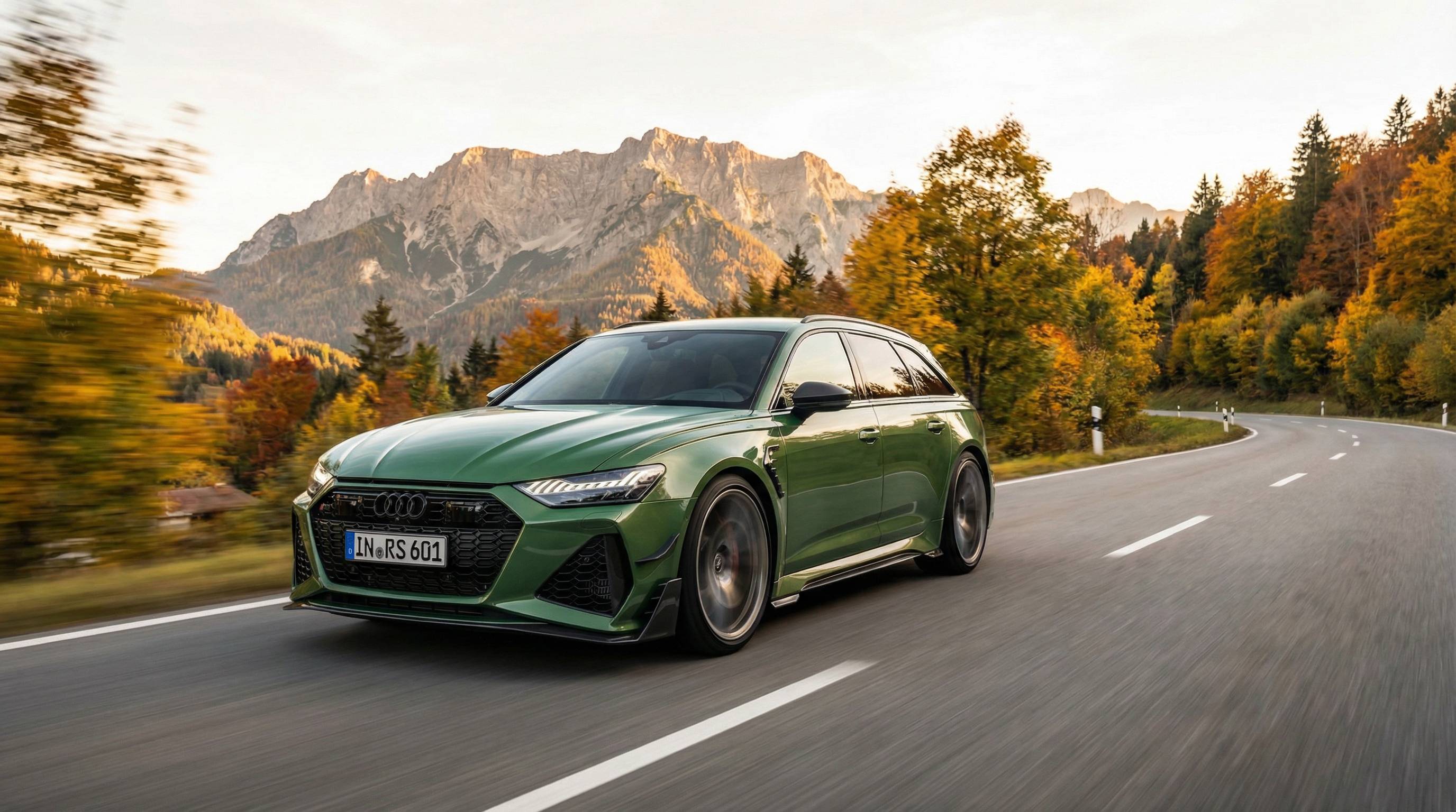 困困兔旅行车山路视频